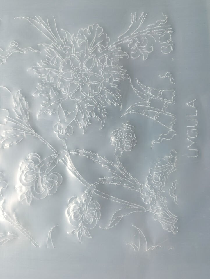 Şablon Desen 20 x 80 cm. - 5 Çeşit Motifli Ulama Çini Deseni
