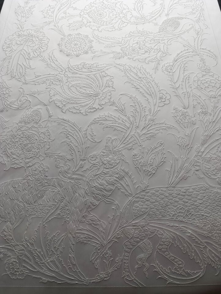 ŞAH BOY Şablon Desen 50 x 125 cm. - Baş Nakkaş Şah Kulu Saz Yolu Çini Pano Deseni