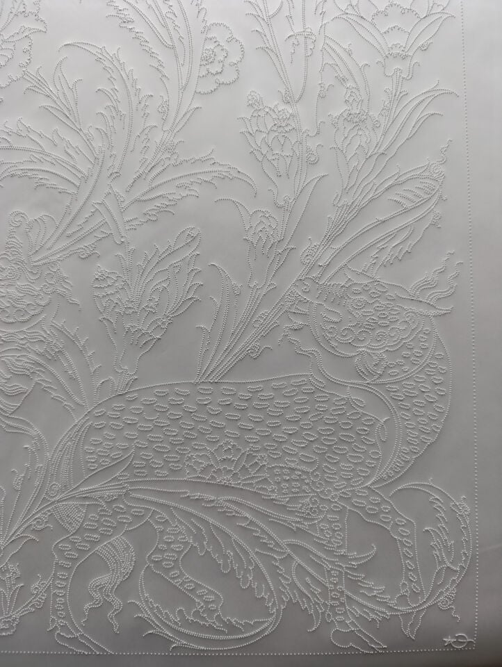 HACE BOY Şablon Desen 40 x 100 cm. - Baş Nakkaş Şah Kulu Saz Yolu Çini Pano Deseni