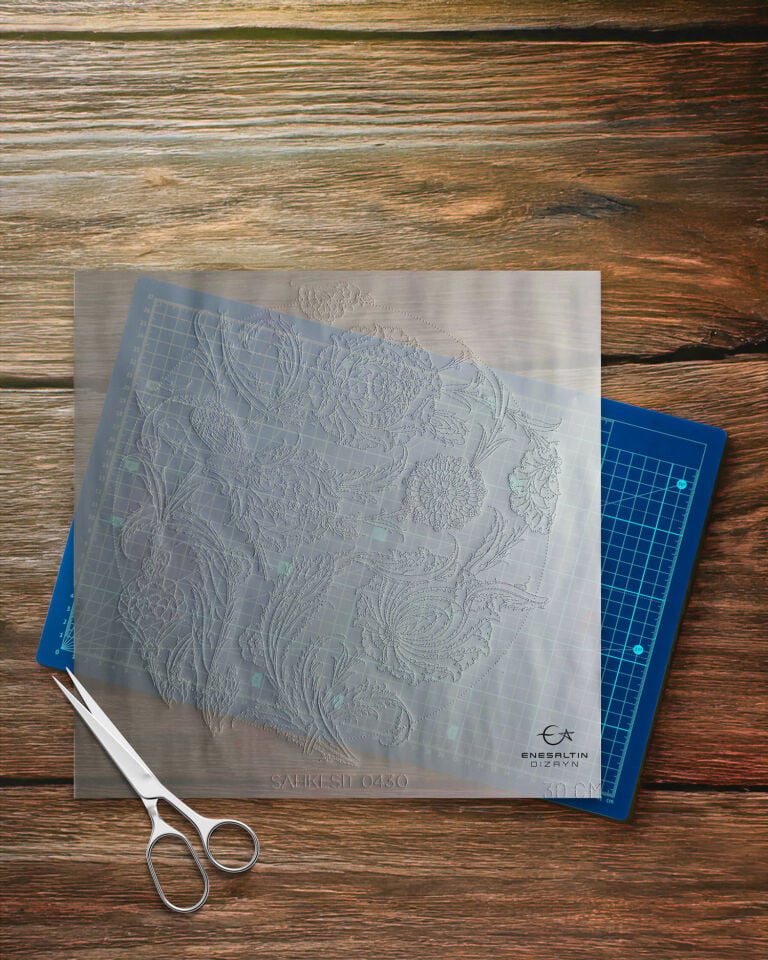 Şablon Desen 30 veya 33 cm'e uygun - ŞAHKESİT 0430 Şah Kulu Saz Yolu Çini Deseni